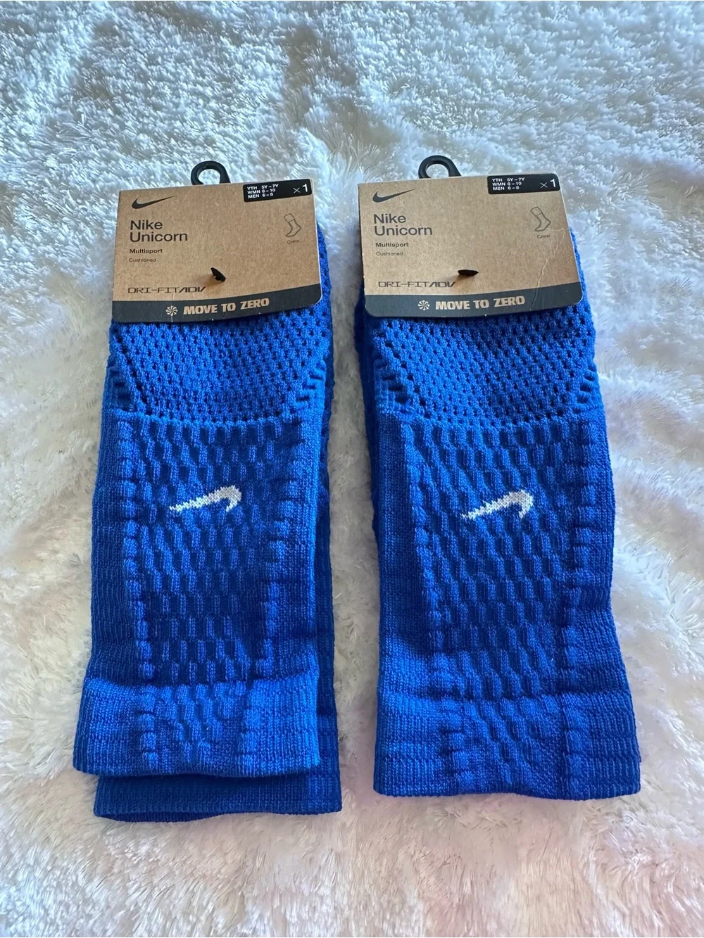 Blue Nike Unicorn Socks